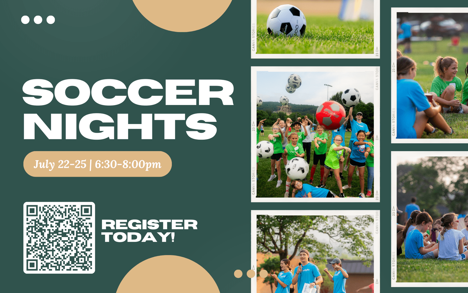 Soccer Nights church graphic design