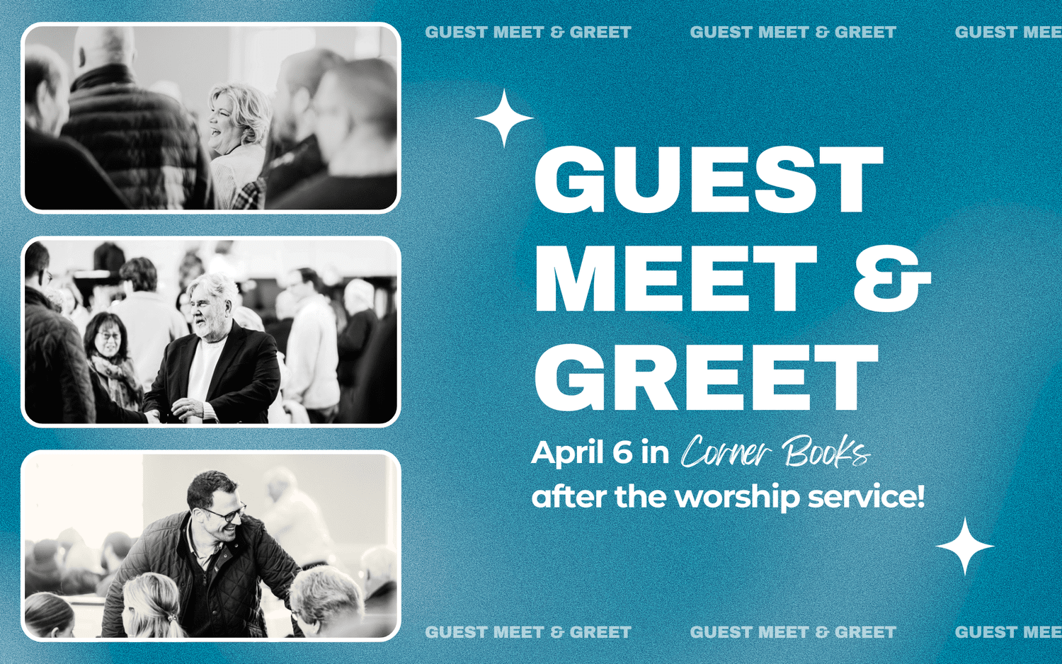 Meet and Greet church graphic design