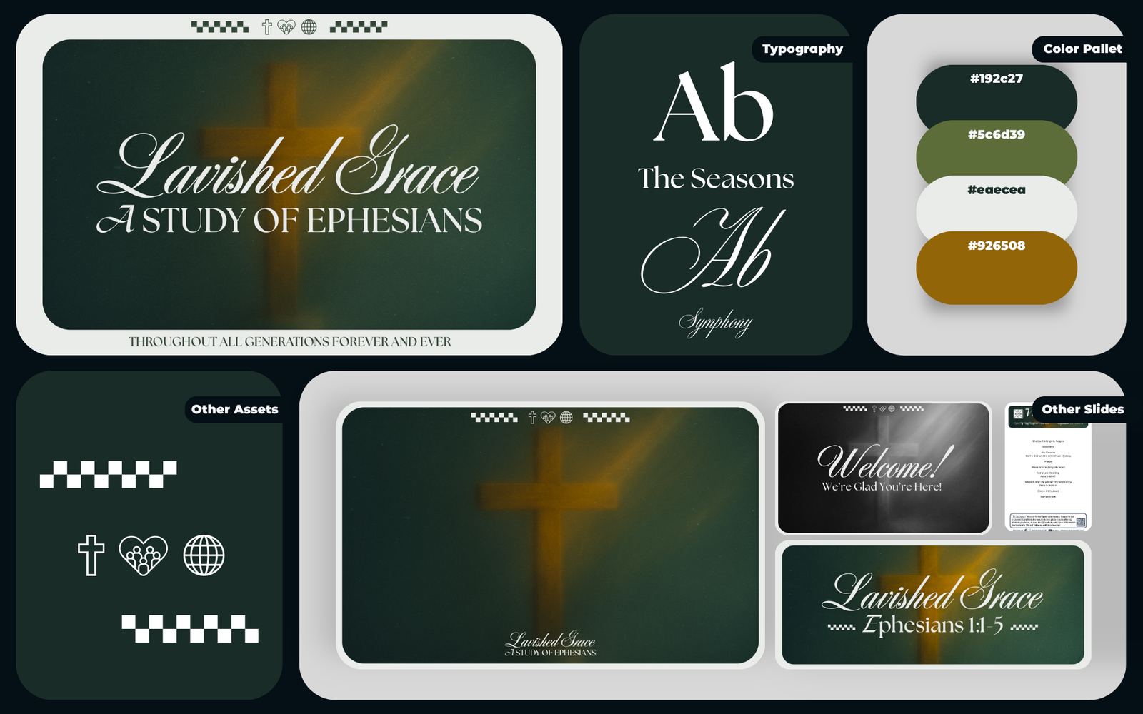 Lavished Grace: A Study of Ephesians slide deck and color palette.